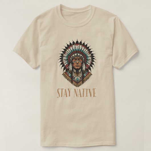 ネイティブでいよう Tシャツ (デザイン正面)