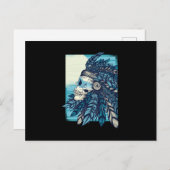 ネイティブの頭蓋骨 ポストカード (正面/裏面)