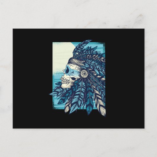 ネイティブの頭蓋骨 ポストカード (正面)