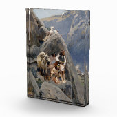 ネイティブアメリカンのアイコン：アパッチの戦士たち、米騎兵隊 フォトブロック (右)