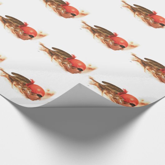 ネイティブアメリカンのオオカミの一族のチェロキーインドの戦士 ラッピングペーパー (角)