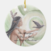 ネイティブアメリカンのオーナメントのアメリカインディアンのオーナメント セラミックオーナメント (裏面)