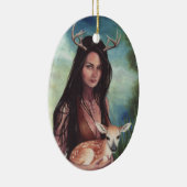 ネイティブアメリカンのオーナメントのアメリカインディアンのオーナメント セラミックオーナメント (右)