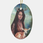 ネイティブアメリカンのオーナメントのアメリカインディアンのオーナメント セラミックオーナメント (左)