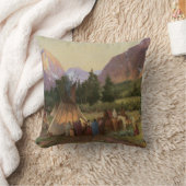 ネイティブアメリカンのカラスの種族のMoJoの枕 クッション (ブランケット)