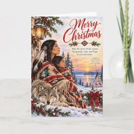 ネイティブアメリカンのクリスマスカード カード