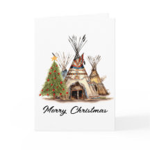 ネイティブアメリカンのクリスマスカード