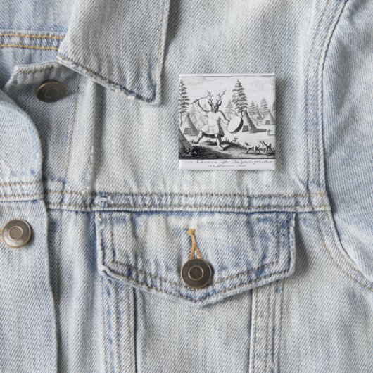 ネイティブアメリカンのシャーマン 缶バッジ (インサイチュ)