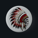 ネイティブアメリカンのスカルボタン 缶バッジ<br><div class="desc">ネイティブアメリカンのスカルボタン</div>