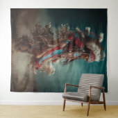 ネイティブアメリカンのダンサー タペストリー (インサイチュ(横))