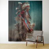 ネイティブアメリカンのダンサー タペストリー (インサイチュ)