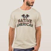 ネイティブアメリカンのテキストパターン Tシャツ (正面)
