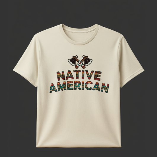 ネイティブアメリカンのテキストパターン Tシャツ