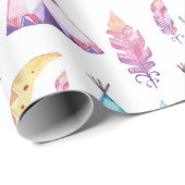 ネイティブアメリカンのテント小屋のDreamcatchersの矢 ラッピングペーパー (ロールコーナー)