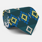 ネイティブアメリカンのデザインの青いタイ ネクタイ (ロール)
