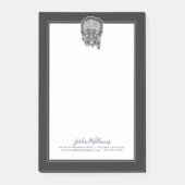 ネイティブアメリカンのトラの責任者は|あなたの名前を加えます ポストイット (正面)