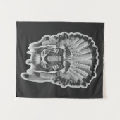 ネイティブアメリカンのトラの責任者 タペストリー (正面(横))