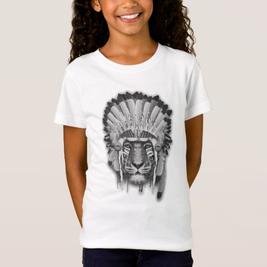 ネイティブアメリカンのトラの責任者 Tシャツ (正面)