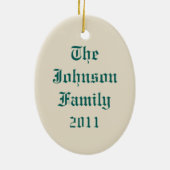 ネイティブアメリカンのフルートプレーヤーのクリスマスのオーナメント セラミックオーナメント (裏面)