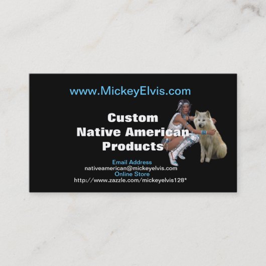 ネイティブアメリカンのプロフィールカード 名刺 (正面)