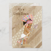 ネイティブアメリカンのベビーシャワーの招待状 招待状 (正面/裏面)