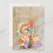 ネイティブアメリカンのベビーシャワーの招待状 招待状 (正面)