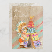 ネイティブアメリカンのベビーシャワーの招待状 招待状 (正面/裏面)