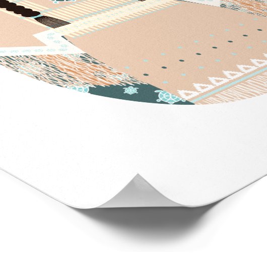 ネイティブアメリカンのマトリョーシュカ ポスター (角)