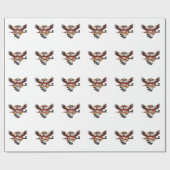 ネイティブアメリカンのワシ ラッピングペーパー (フラット)