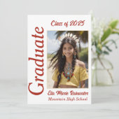 ネイティブアメリカンの卒業オープンハウス招待状 招待状 (スタンド正面)