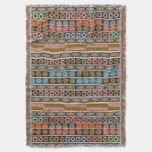ネイティブアメリカンの多色のな投球毛布 スローブランケット (正面縦)