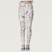 ネイティブアメリカンの夢のキャッチャー及び羽のレギンス レギンス (正面)