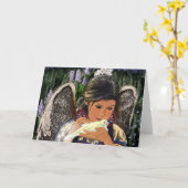 ネイティブアメリカンの天使Notecard カード (黄色い花)