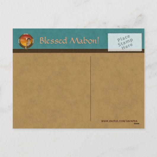 ネイティブアメリカンの女の子 シーズンポストカード (裏面)