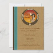 ネイティブアメリカンの女の子 招待状 (正面)