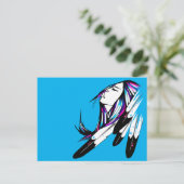 ネイティブアメリカンの女性のポストカード ポストカード (スタンド正面)