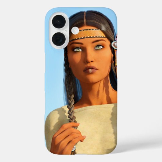 ネイティブアメリカンの女性の伝統衣装 Case-Mate iPhoneケース (裏面)