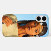 ネイティブアメリカンの女性の伝統衣装 Case-Mate iPhoneケース (裏面 (横))