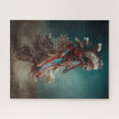 ネイティブアメリカンの女性ジグソーパズル ジグソーパズル (横)