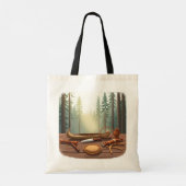 ネイティブアメリカンの工芸品アート トートバッグ (裏面)