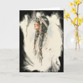 ネイティブアメリカンの挨拶状 カード (黄色い花)