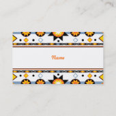 ネイティブアメリカンの日曜日パターン名刺 名刺 (裏面)