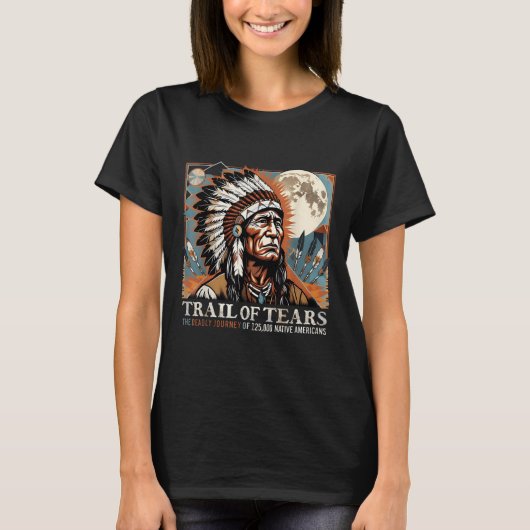 ネイティブアメリカンの涙の道記念碑 Tシャツ (正面)