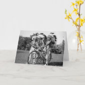 ネイティブアメリカンの男の子、30年代 カード (黄色い花)