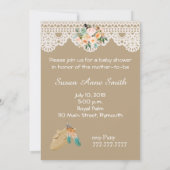 ネイティブアメリカンの男の赤ちゃんのベビーシャワーの招待状 招待状 (裏面)