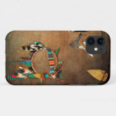 ネイティブアメリカンの矢じりの手斧のインディアン Case-Mate iPhoneケース (裏面(横))