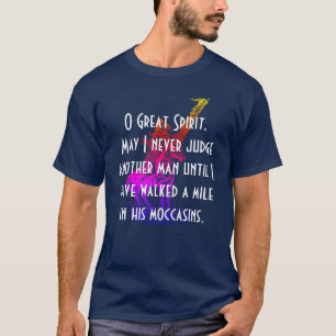 ネイティブアメリカンの祈りの言葉"O素晴らしい精神" Tシャツ