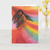 ネイティブアメリカンの紙プロダクト カード (黄色い花)