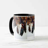 ネイティブアメリカンの羽 マグカップ (正面左)