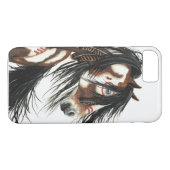 ネイティブアメリカンの色彩の鮮やかな馬のiPhone 7の場合 Case-Mate iPhoneケース (裏面(横))